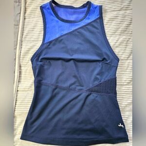 Joy Lab Blue and Black Athletic Tank Top Size XS